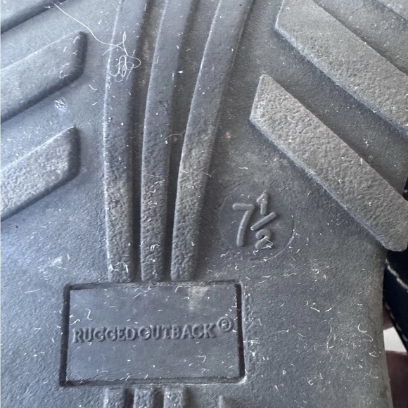 Vintage Y2K 90s Rugged Outback Black Chunky Thong Slip On Sandals Size 7.5 - Picture 9 of 9